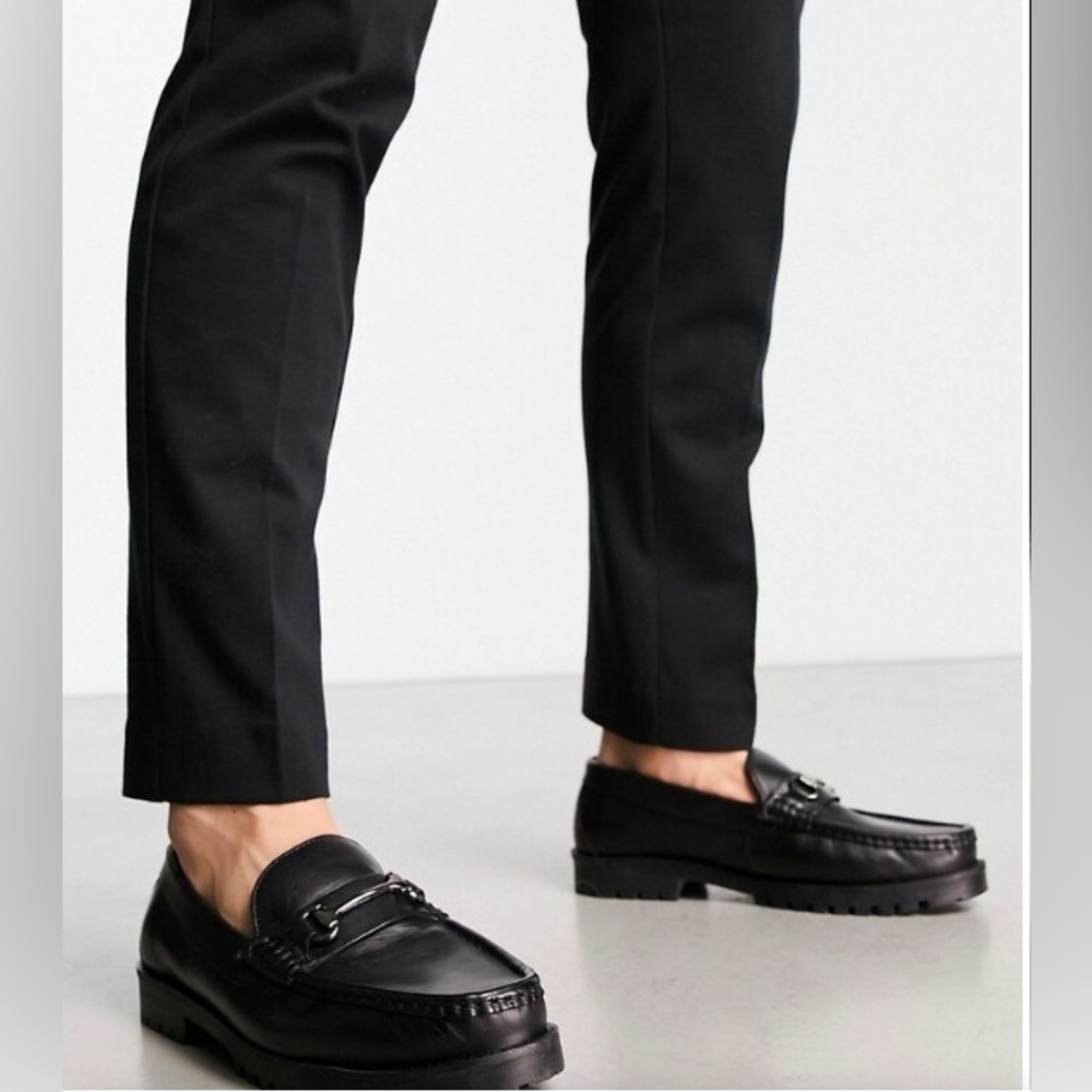 Schuh - NEW - ralph chunky snaffle loafers in black leather. Size 10. (UK-9) - Picture 3 of 13